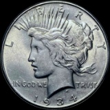 1934 Peace Silver Dollar CHOICE BU