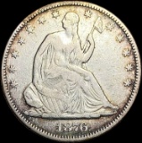 1876 Seated Liberty Half Dollar LIGHTLY CIRCULATED