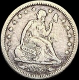 1855 Arrows Seated Liberty Silver Quarter LIGHTLY CIRCULATED