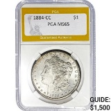 1884-CC Morgan Dollar PGA MS65 SILVER