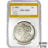 1902 Morgan Dollar PGA MS64 SILVER