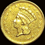 1856 Gold $1 Indian Princess Head Type 2 CLOSELY UNCIRCULATED