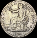 1875-S Silver Trade Dollar LIGHTLY CIRCULATED