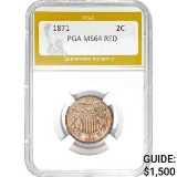1871 2C PGA MS64 RED