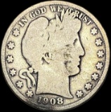 1908 Barber Half Dollar LIGHTLY CIRCULATED