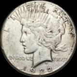 1922-S Silver Peace Dollar NEARLY UNCIRCULATED