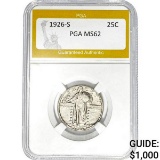 1926-S 25C Standing Liberty PGA MS62