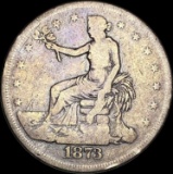 1873-S Silver Trade Dollar NICELY CIRCULATED