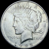 1922-S Silver Peace Dollar CHOICE AU