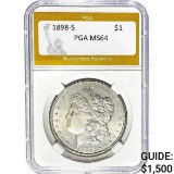 1898-S Morgan Dollar PGA MS64 SILVER