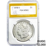1898-S Morgan Dollar PGA MS63 SILVER