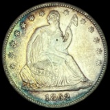 1862-S Seated Liberty Half Dollar NEARLY UNCIRCULA NEARLY UNCIRCULATED