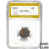 1872 Seated Liberty 10C PGA PR64