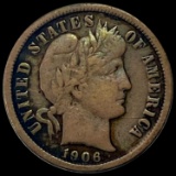 1906 Barber Dime LIGHTLY CIRCULATED