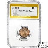 1876 Indian Head Cent PGA MS65 RED