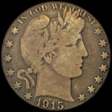 1915 Barber Half Dollar LIGHTLY CIRCULATED