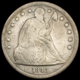 1843 Seated Liberty Dollar NEARLY UNCIRCULATED