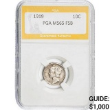 1919 Mercury Dime PGA MS65 FSB