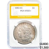1882-CC Morgan Silver Dollar PGA MS65+