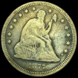 1877-CC Seated Liberty Quarter LIGHTLY CIRCULATED