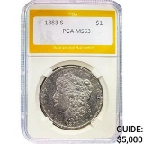 1883-S Morgan Dollar PGA MS63 SILVER