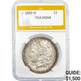 1889-O Morgan Dollar PGA MS64 SILVER