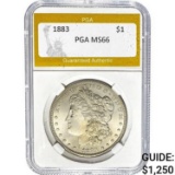 1883 Morgan Silver Dollar PGA MS66
