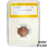 1926-D 1C Lincoln Wheat PGA MS65 RED
