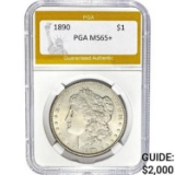 1890 Morgan Silver Dollar PGA MS65+