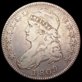 1809 Capped Bust Half Dollar LIGHTLY CIRCULATED