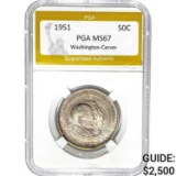 1951 Washington-Carver 50C PGA MS67