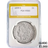 1899-S Morgan Dollar PGA MS63 SILVER