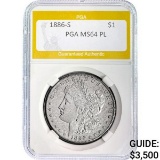 1886-S Morgan Dollar PGA MS64 PL SILVER