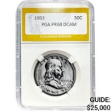 1953 Franklin Half Dollar PGA PR68 DCAM