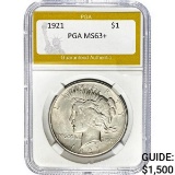 1921 Peace Dollar MS63+ SILVER