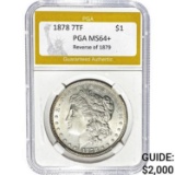 1878 7TF Rev 79 Morgan Dollar PGA MS64+ SILVER