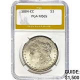 1884-CC Morgan Silver Dollar MS65