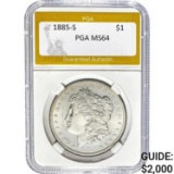 1885-S Morgan Silver Dollar PGA MS64