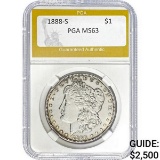 1888-S Morgan Silver Dollar MS63
