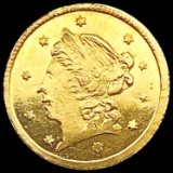 1859 Round California Gold Quarter UNCIRCULATED