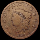 1834 Coronet Head Large Cent NICELY CIRCULATED
