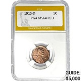 1915-D 1C Lincoln Wheat PGA MS64 RED