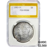 1882-CC Morgan Dollar PGA MS66 SILVER