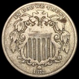 1872 Shield Nickel NICELY CIRCULATED
