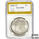 1881-CC Morgan Dollar PGA MS66 SILVER