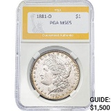 1881-O Morgan Dollar PGA MS65 SILVER
