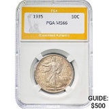 1935 50C Walking Liberty PGA MS66