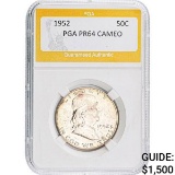 1952 50C Franklin Half Dollar PGA PR64 CAMEO