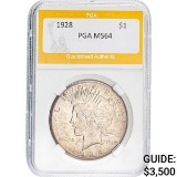 1928 Peace Dollar PGA MS64 SILVER