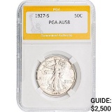 1927-S 50C Walking Liberty PGA AU58